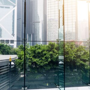 Condo with floor to ceiling windows